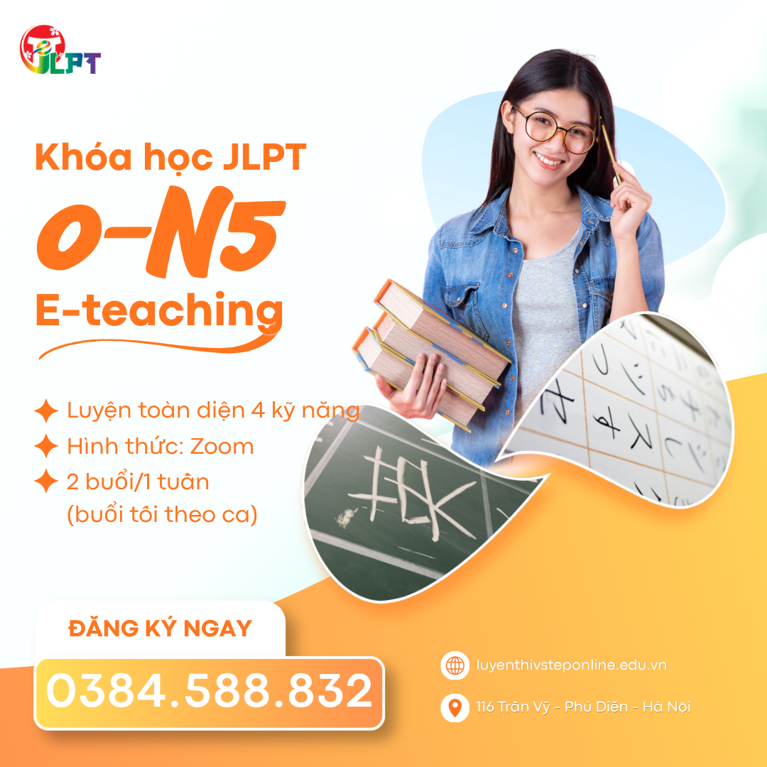 Khóa học JLPT 0-N5 hình thức E-Teaching | eJLPT