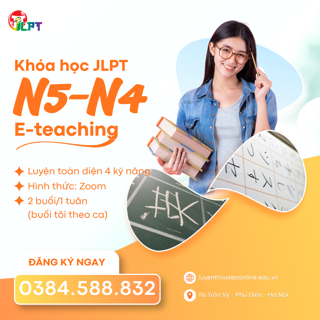 Khóa học JLPT N5-N4 hình thức E-Teaching | eJLPT