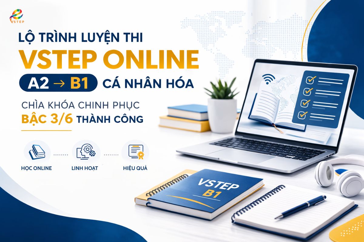 Lộ Trình Luyện Thi VSTEP Online A2 - B1 Cá Nhân Hóa: Chìa Khóa Chinh Phục Bậc 3/6 Thành Công